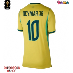 Brasilien Neymar Jr #10 Hjemmebanetrøje Dame VM 2026 Kort ærmer Brasilien Neymar Jr #10 Hjemmebanetrøje Dame VM 2026 Kort ærmer